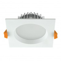 Domus-DECO-13 Square 13W Dimmable LED Downlight-Trio Tricolour-White Frame